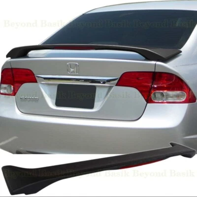 Honda Civic 2006 2007 08 09 10 2011 4 puertas OE estilo fábrica alerón con L negro mate Foto 1 de 4