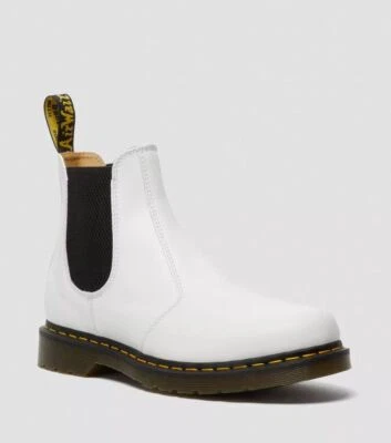 Dr. Martens 2967 YS White Yellow Stitched Chelsea Boot - Image 1 of 3