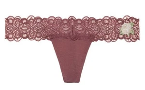 NEU MIT ETIKETT GRÖSSE SMALL VICTORIA'S SECRET SPITZEN TAILLE BAUMWOLLE TANGA HÖSCHEN - Bild 1 von 2