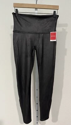 NUEVO SPANX NEGRO IMITACIÓN CUERO LEGGINGS TALLA XL NUEVO CON ETIQUETAS Foto 1 de 4