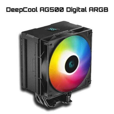 DeepCool AG500 ARGB CPU Cooler 1950RPM PWM Fan Intel AMD AM4 AM5 LGA1700 RGB - Image 1 of 4
