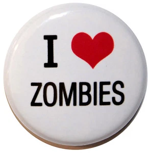 1" (25mm) "I LOVE ZOMBIES" Button Anstecker PIn - Hochwertig - Bild 1 von 2