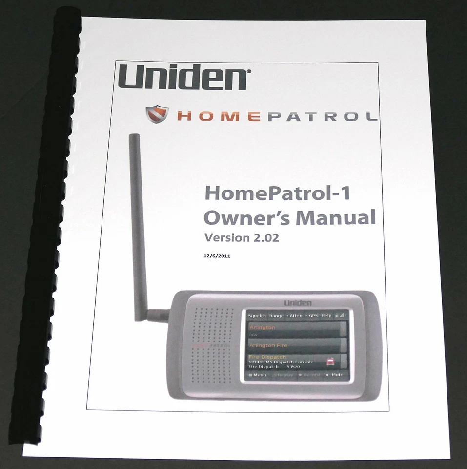 8 1/2 x 11 «руководство пользователя для UNIDEN HOMEPATROL-1 домашнего патруля 1 сканер - Изображение 1 из 1