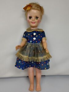 Vintage Ms Sunbeam Advert Eegee Doll Blonde Curls  Handkerchief Dress