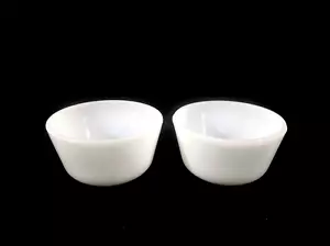 2er Set Backofenfest Milchglas 4 Unzen Pudding Tassen #453 - Bild 1 von 7