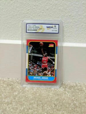 Tarjeta de novato Michael Jordan 1996-97 Fleer década de excelencia #4 gema como nueva Foto 1 de 2