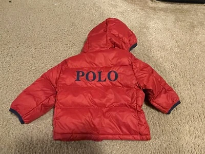 Ralph Lauren Polo Chaqueta/Abrigo Rojo Nuevo 9 Meses Foto 1 de 4