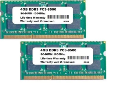 NEW 8GB Kit 2X4GB DDR3 IBM Lenovo ThinkPad X200 X201 Laptop Memory RAM - Image 1 of 3