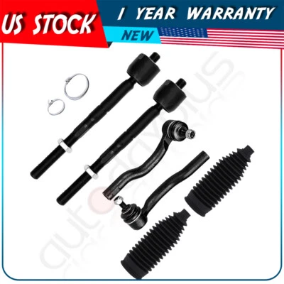 For 2004-2010 Toyota Sienna 6Pcs Inner Outer Tie Rod End Rack and Pinion Bellow - Image 1 of 4