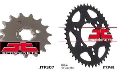 Kit de piñones delanteros y traseros para piñones KAWASAKI KXT250 A1,A2 Tecate 84-85 JT Foto 1 de 4