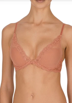 Sujetador camiseta Natori 30DD plumas 730023 rosa nuevo sin etiquetas Foto 1 de 4