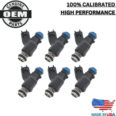 Injetores de combustível Delphi 6x fabricante de equipamento original ajuste 06-10 Chevrolet Impala Pontiac G6 3.5L 12592648 - Imagem 1 de 4