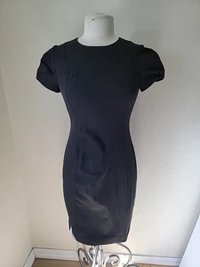 Banana Republic Dress Womens Size 4P Black Cap Sleeve Sheath Business  - Picture 1 of 13