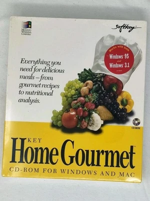 Key Home Gourmet Cd-rom Nutritional Analysis Heathy Recipe Fitness Gourmet Rare - Image 1 of 4