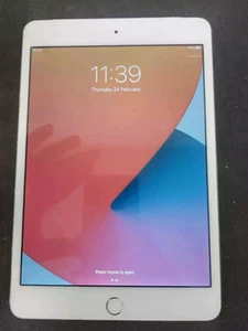 Apple iPad Mini 4 WIFI 4G Cellular Unlocked 32GB 7.9" A1550 - SILVER NO Touch ID - Picture 1 of 12
