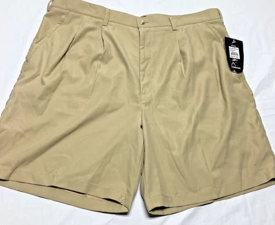 HEAD Mens Micro Fiber Shorts Golf Shorts Tan Size 42 NWT pleated pockets - Image 1 of 4