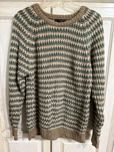 Jean Michaud Striped Knit Sweater Geometric Mens XL Vintage 80s - Picture 1 of 5