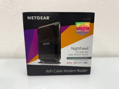 NETGEAR Nighthawk Dual Band AC1900 WiFi Cable Modem Router - Black - Image 1 of 4