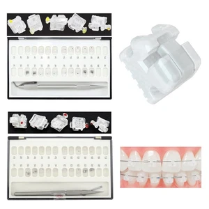 Dental Orthodontic Self Ligating Brackets Ceramic Roth MBT 022 345 Damon Clear - Picture 1 of 47