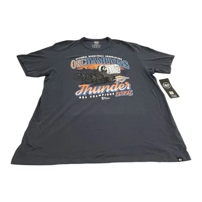 Oklahoma City Thunder 47' Brand Shirt Men's 2XL Blue NBA Champions 2025 NEW - Image 1 of 4