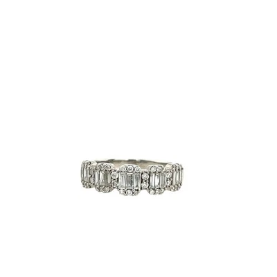 Diamond Cluster Ring Set In 14ct White Gold - Image 1 of 4