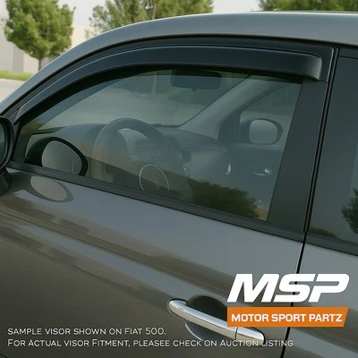 For Pontiac Aztek 2001-2007 Window Visor Sun Guard Outside Mount Dark Grey 4pcs - Image 1 of 4