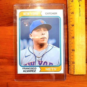 Oversized 2023 Topps Heritage #OB-FA Francisco Alvarez RC Mets Rookie 3.75x5.25" - Picture 1 of 2