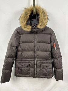 Marc Jacobs Parka Coat Womens Medium Down Fill Puffer Removable Hood Zip Pockets - Picture 1 of 12