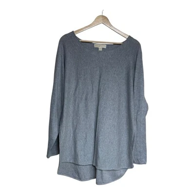 Suéter MICHAEL KORS Para Mujer Gris Acanalado Cuello Barco Manga Larga Talla XL Foto 1 de 4