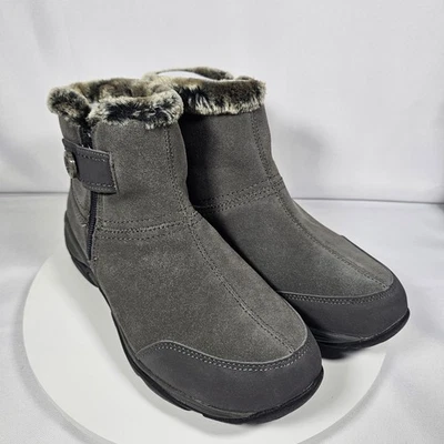 Easy Spirit Eliria Gris Gamuza Impermeable Imitación Piel Invierno Botines Mujer 10 Foto 1 de 4