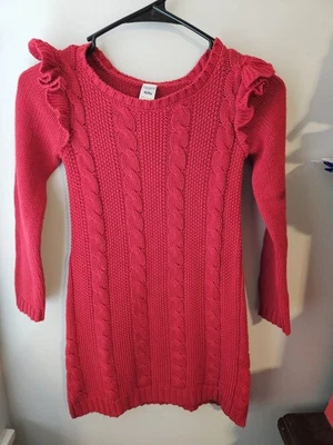 Vestido de vacaciones Carter's tejido rojo suave súper lindo 6/6x para niñas pequeñas Foto 1 de 3