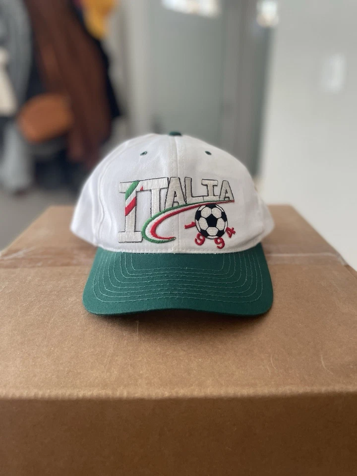 Vintage Sportis Italy National Men's Soccer Team 1994 World Cup Snapback Hat Cap - Image 1 of 4
