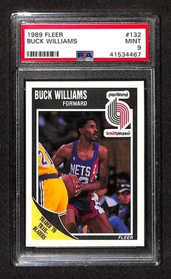 Fleer #132 Buck Williams 1989 PSA 9 como nuevo 41534467  Foto 1 de 3
