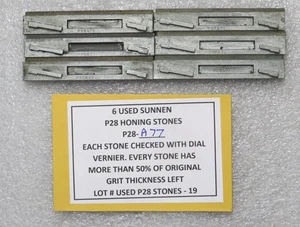 SUNNEN P28-A77 - 6 USED STONES - MORE THAN 1/2 OF ORIGINAL GRIT LEFT - LOT #19 - Picture 1 of 1