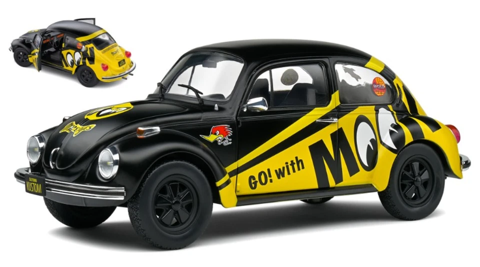 Solido VW BEETLE 1303 MOONEYES 1974 BLACK/YELLOW 1 18