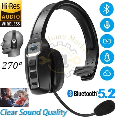Over-The-Head Wireless Bluetooth Headset w/ Microphone,HD Audio for Office Phone - Image 1 of 4