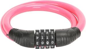 Buntes Kinderfahrradschloss mit 4-stelligem Zahlencode, 60cm, Rosa - Bild 1 von 7