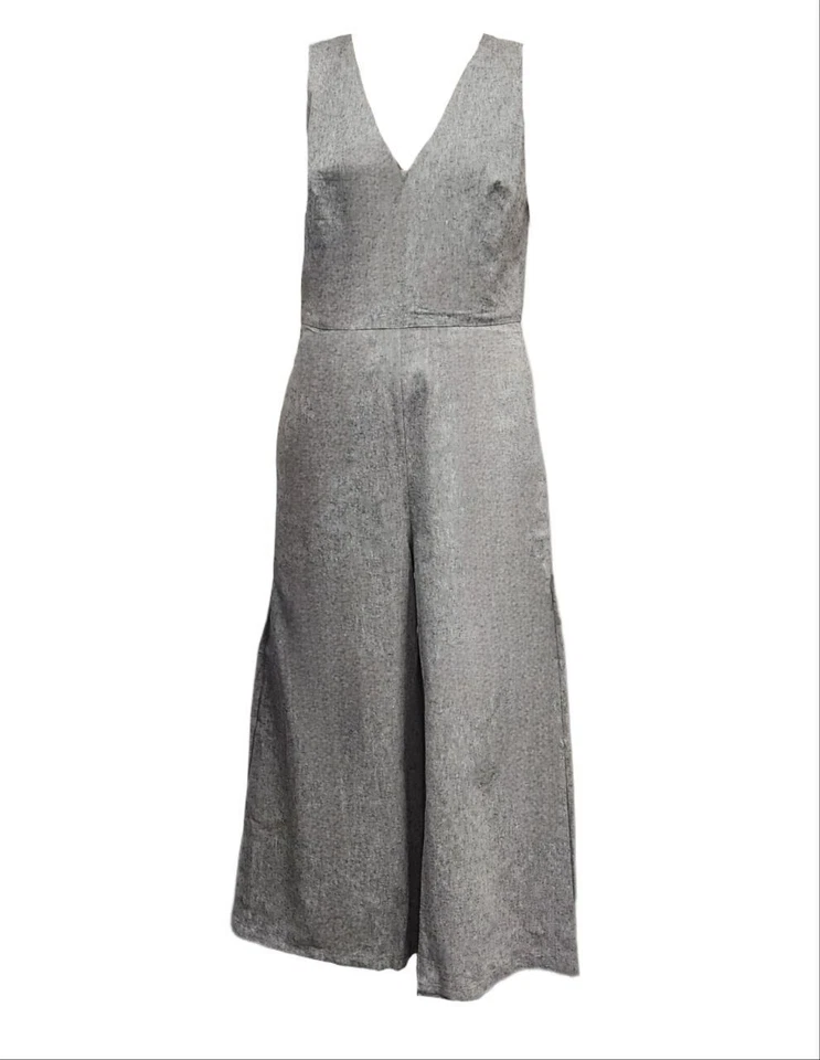 HoodLamb Donna Nero Gonna Pantalone Scollo A V Canapa Tuta 420 Nwt - Immagine 1 di 1