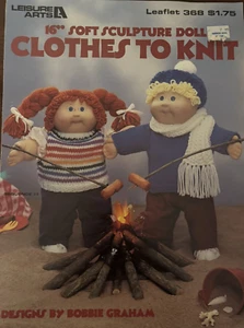 Soft Sculpture Doll Clothes to Knit Leisure Arts # 368 - Picture 1 of 2