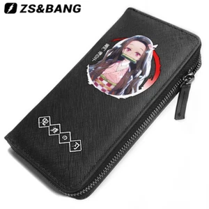 Demon Slayer Kamado Nezuko Long Wallet Unisex Anime Zipper Wallet Holiday Gift - Picture 1 of 3