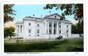 Postal Washington DC Memorial Continental Hall dividida sin publicar - Imagen 1 de 2