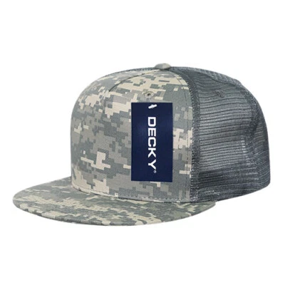 Decky Trucker Cap - Digital Camouflage ACU 5 Panel Flat Bill Hat 1040-ACU - Image 1 of 4
