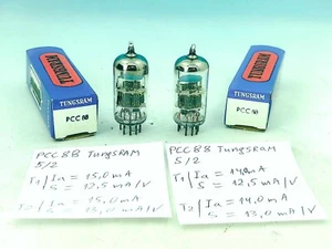 2 X PCC88 TUNGSRAM MATCHED PAIR  TUBE Hungary  7DJ8 SAME CODE  BOX NEW - Picture 1 of 3