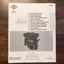 New listing
		Briggs & Stratton Operator/Owner Maintenance Instruction Manual 93400