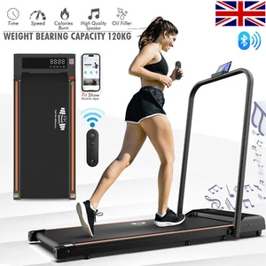 Walking Pad Treadmill Electric Bluetooth Foldable Smart Running Machine +Holder - Picture 1 of 13