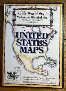 Olde World Style United States Maps on CD-ROM - CD-ROM By Amy Pak - VERY GOOD - Imagen 1 de 2