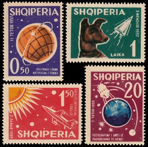 ✔️ ALBANIA 1962 - SPACE & DOG LAIKA - Sc. 621/624 MNH ** 10$ [1KHAL2] - Picture 1 of 1