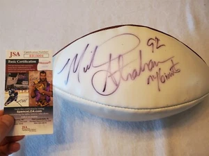 MICHAEL STRAHAN signed full size football JSA COA GIANTS - Picture 1 of 4