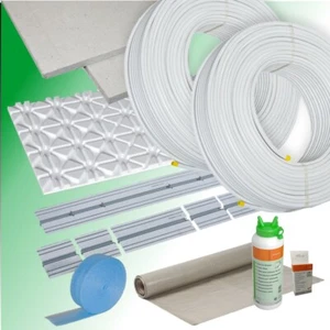 Fußbodenheizung Trockenbau 100 qm Flächenheizung Warmwasser Trockenestrich <50mm - Bild 1 von 16