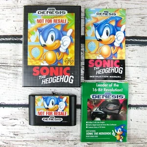 Sonic the Hedgehog (Sega Genesis) Not For Resale Complete + Game Gear Poster - Picture 1 of 5